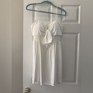 NEW All in Favor White Mini Dress with front bow
